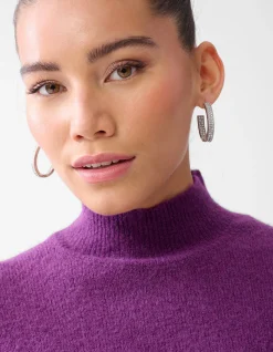 Studio Strass Trui Donkerpaars