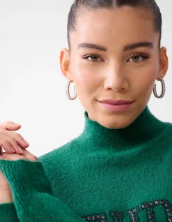 Studio Strass Trui Donkergroen