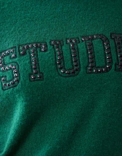 Studio Strass Trui Donkergroen