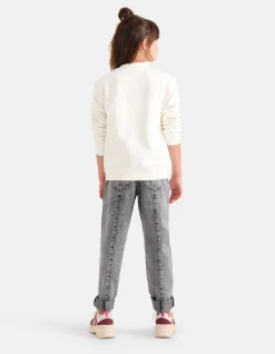 Studs Straight Fit Jeans Donkergrijs