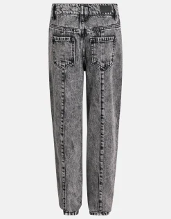 Studs Straight Fit Jeans Donkergrijs