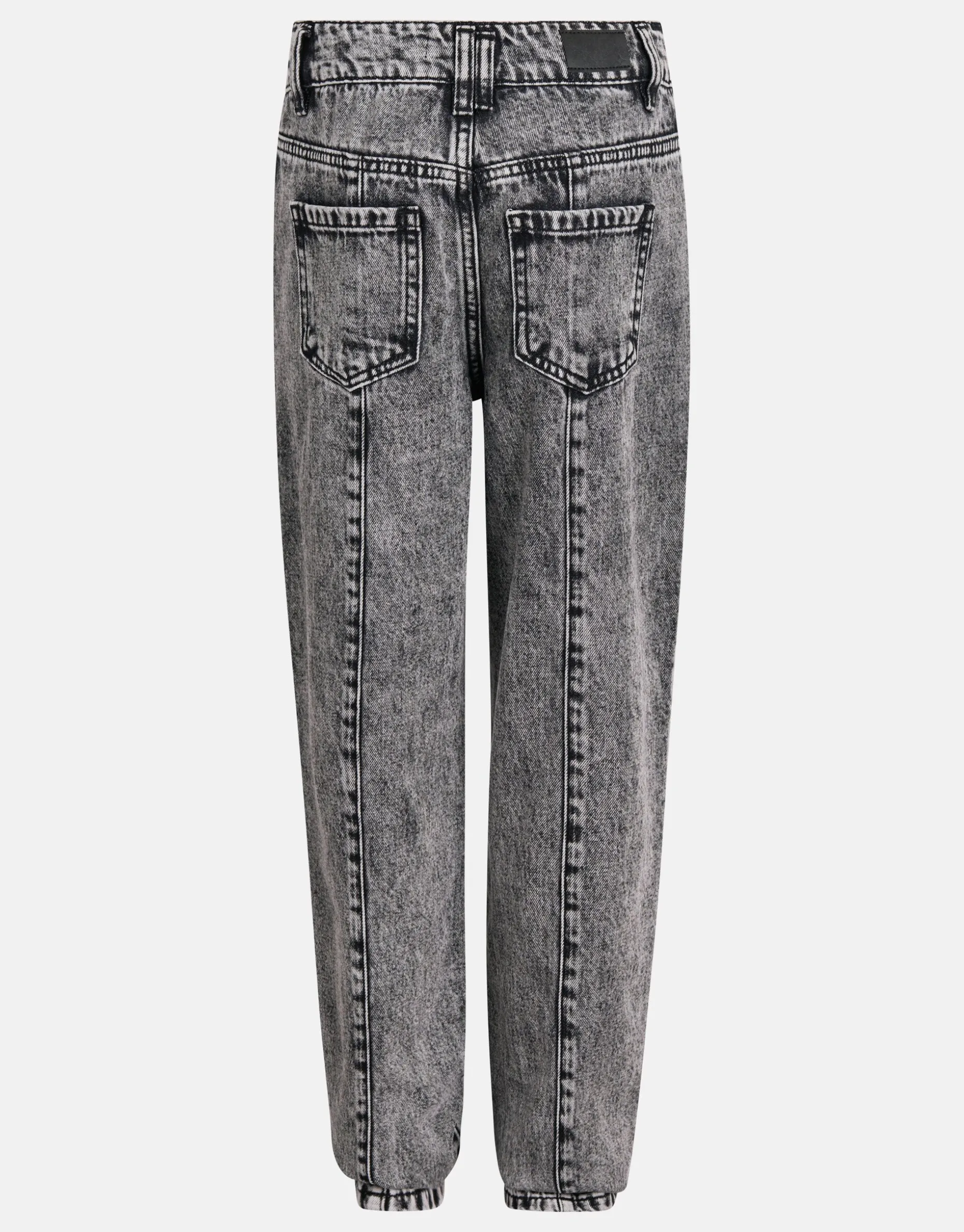 Studs Straight Fit Jeans Donkergrijs