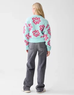 Sun Flower Trui Lichtblauw