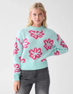 Sun Flower Trui Lichtblauw