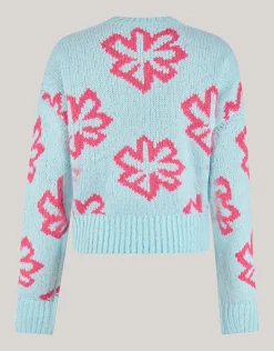 Sun Flower Trui Lichtblauw