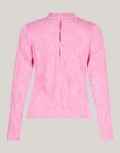 Swirl Crinkle Top Roze