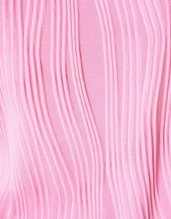 Swirl Crinkle Top Roze