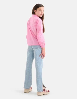 Swirl Print Denim Bleached