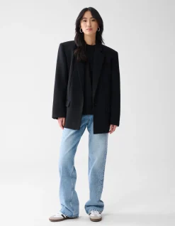 Tapered Fit Blazer Zwart