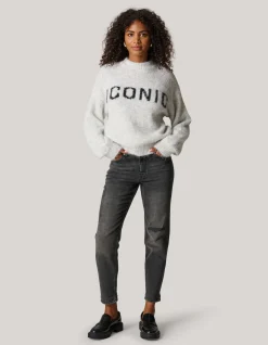 Tapered Fit Jeans Donkergrijs L29