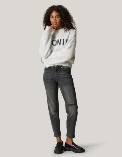 Tapered Fit Jeans Donkergrijs L29