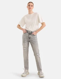 Tapered Fit Jeans Lichtgrijs