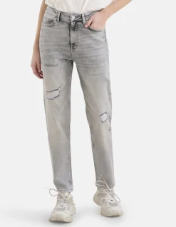 Tapered Fit Jeans Lichtgrijs