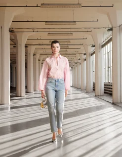 Tapered Fit Jeans Lichtgrijs