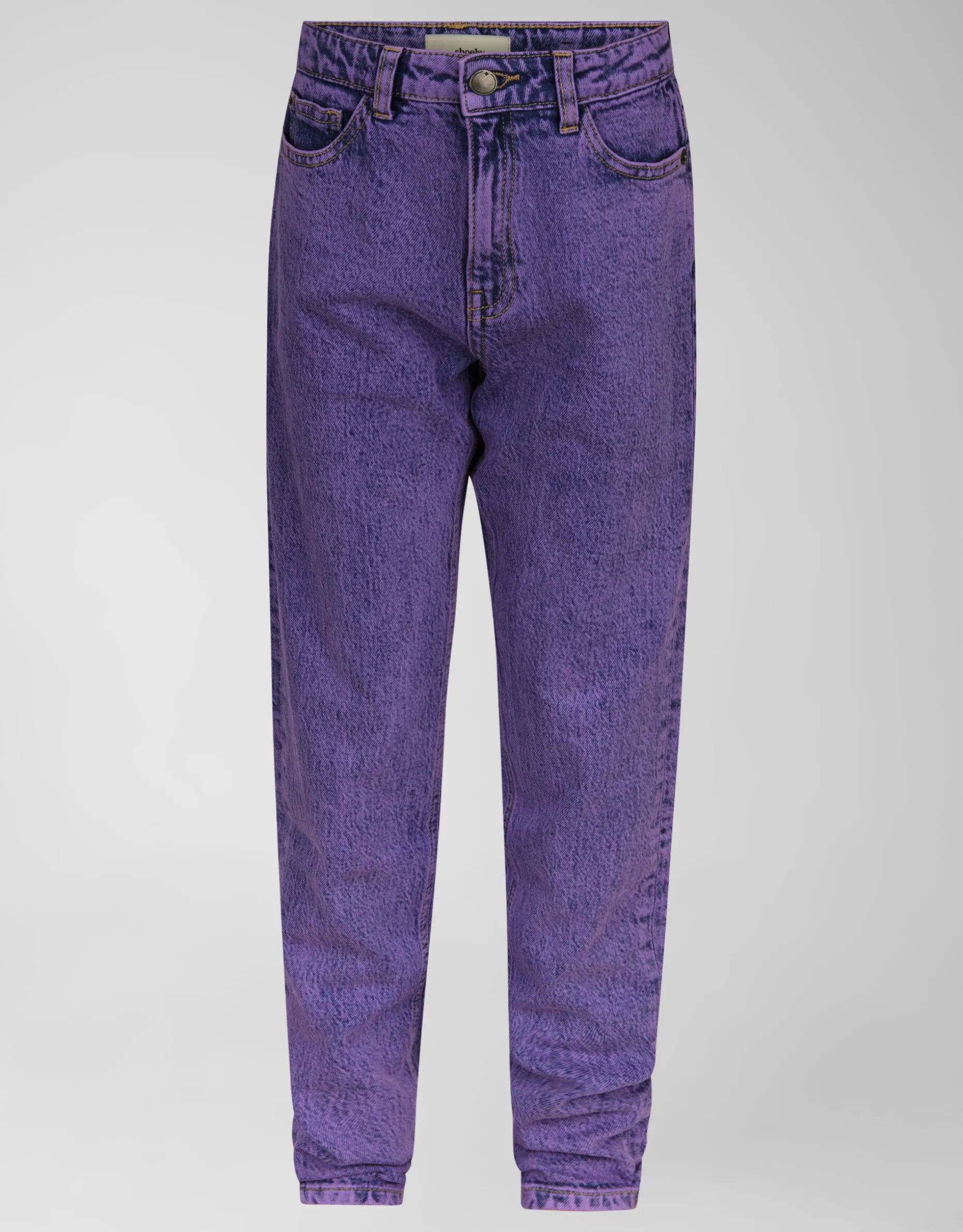 Tapered Fit Jeans Washed Paars