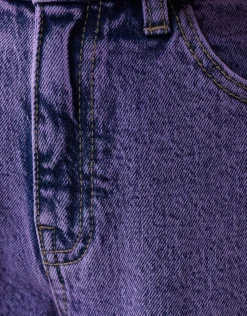 Tapered Fit Jeans Washed Paars