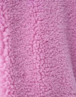 Teddy Embroidery Gilet Roze