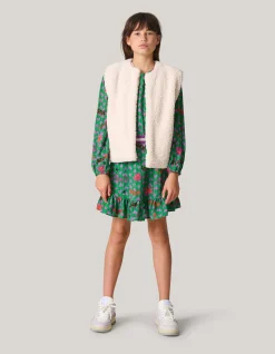 Teddy Gilet Gebroken Wit