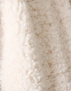 Teddy Gilet Gebroken Wit