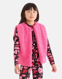Teddy Gilet Roze
