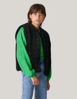 Teddy Gilet Zwart