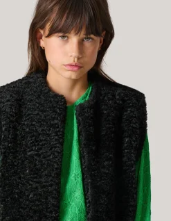 Teddy Gilet Zwart
