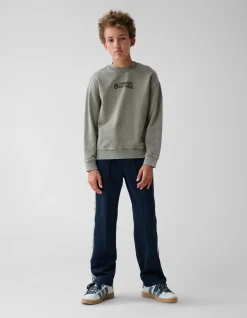 Tekstprint Sweater Donkergrijs