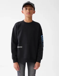 Tekstprint Sweater Zwart