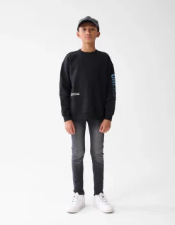 Tekstprint Sweater Zwart