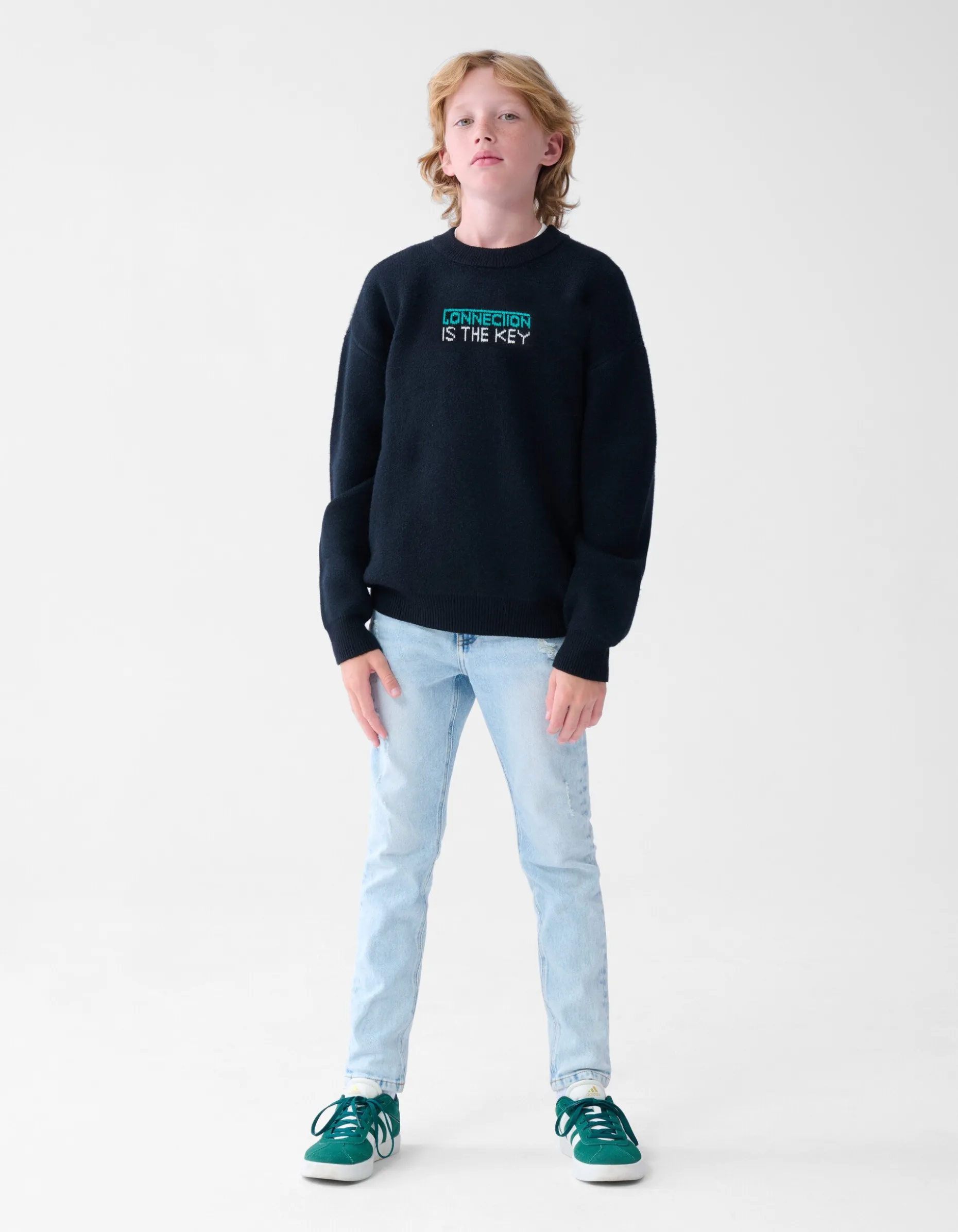 Tekstprint Trui Zwart