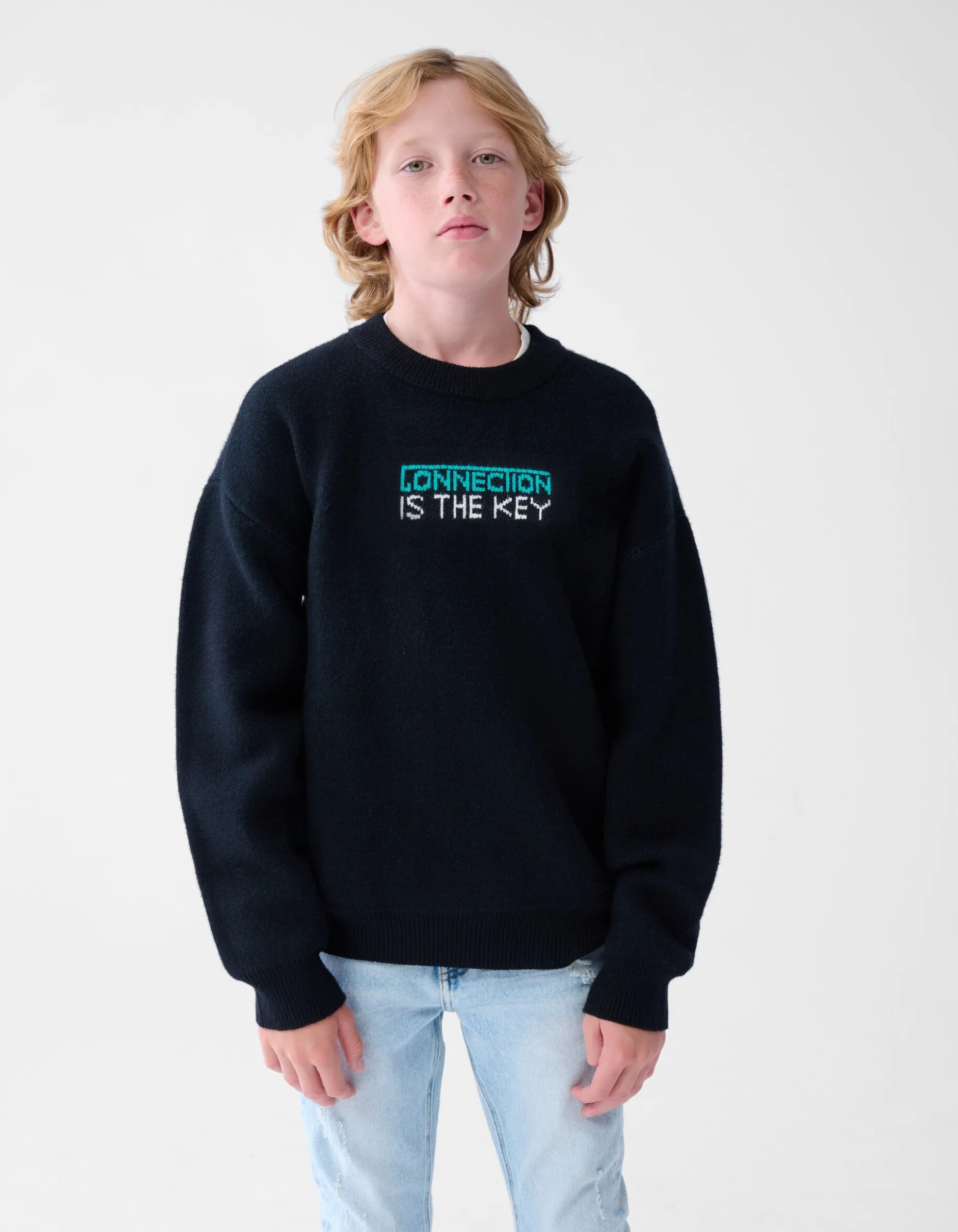 Tekstprint Trui Zwart