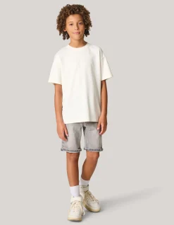 Towelling Artwork T-shirt Gebroken Wit