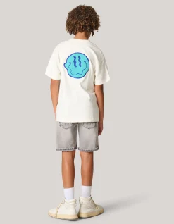 Towelling Artwork T-shirt Gebroken Wit