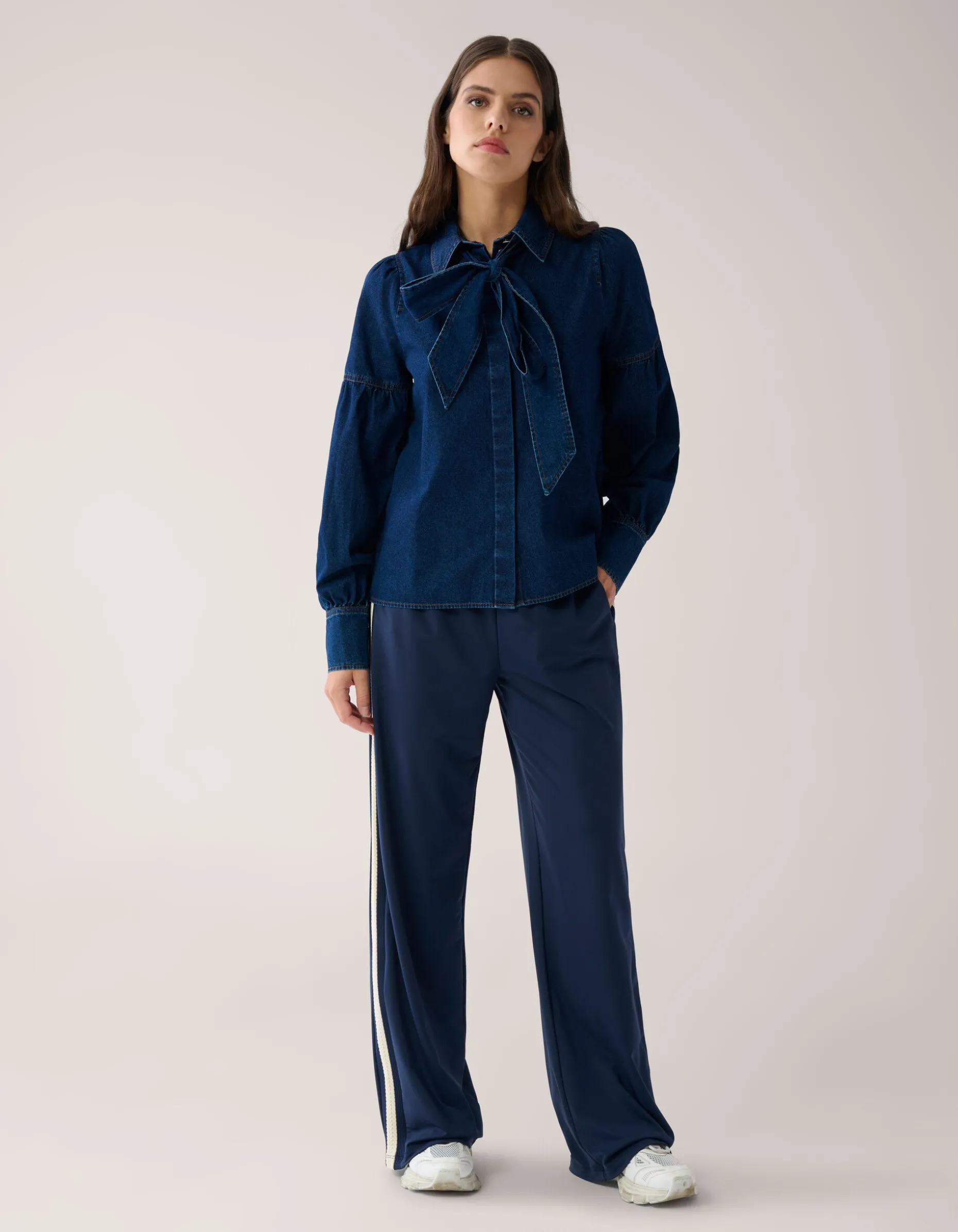 Travel Tape Wide Leg Broek Donkerblauw By Mieke