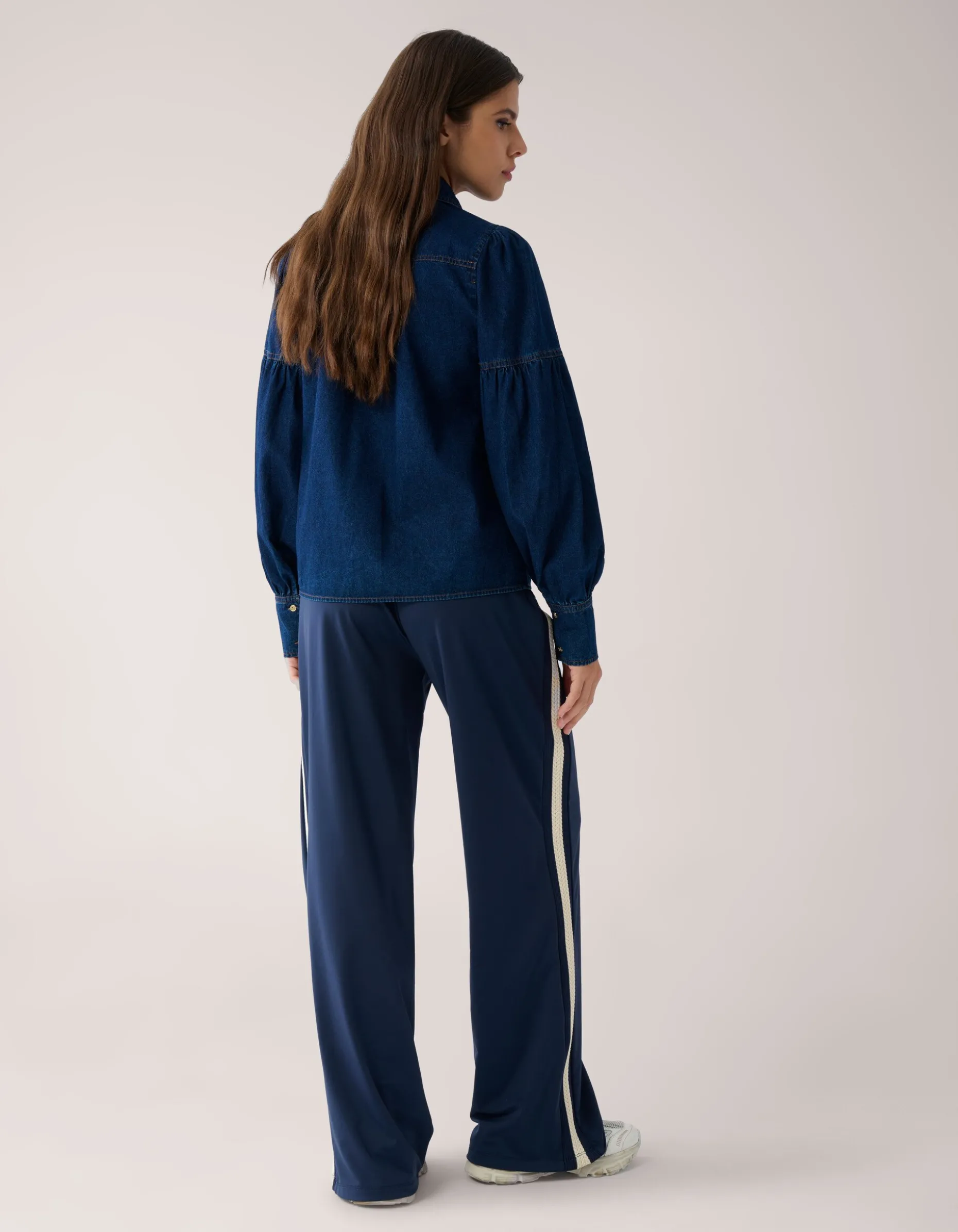 Travel Tape Wide Leg Broek Donkerblauw By Mieke