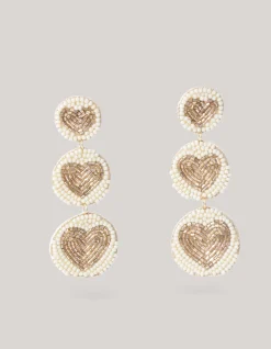 Triple Heart Oorbellen Goud