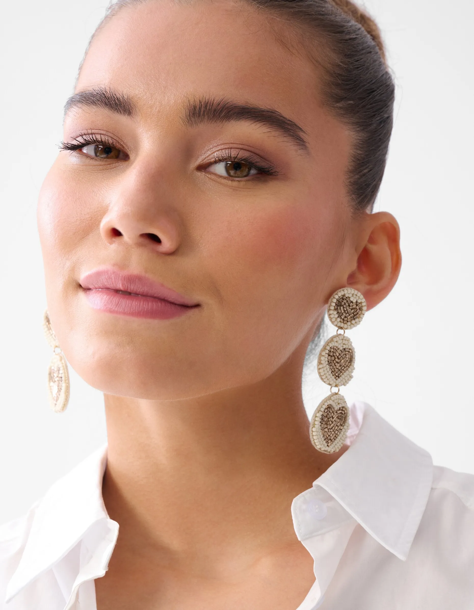 Triple Heart Oorbellen Goud