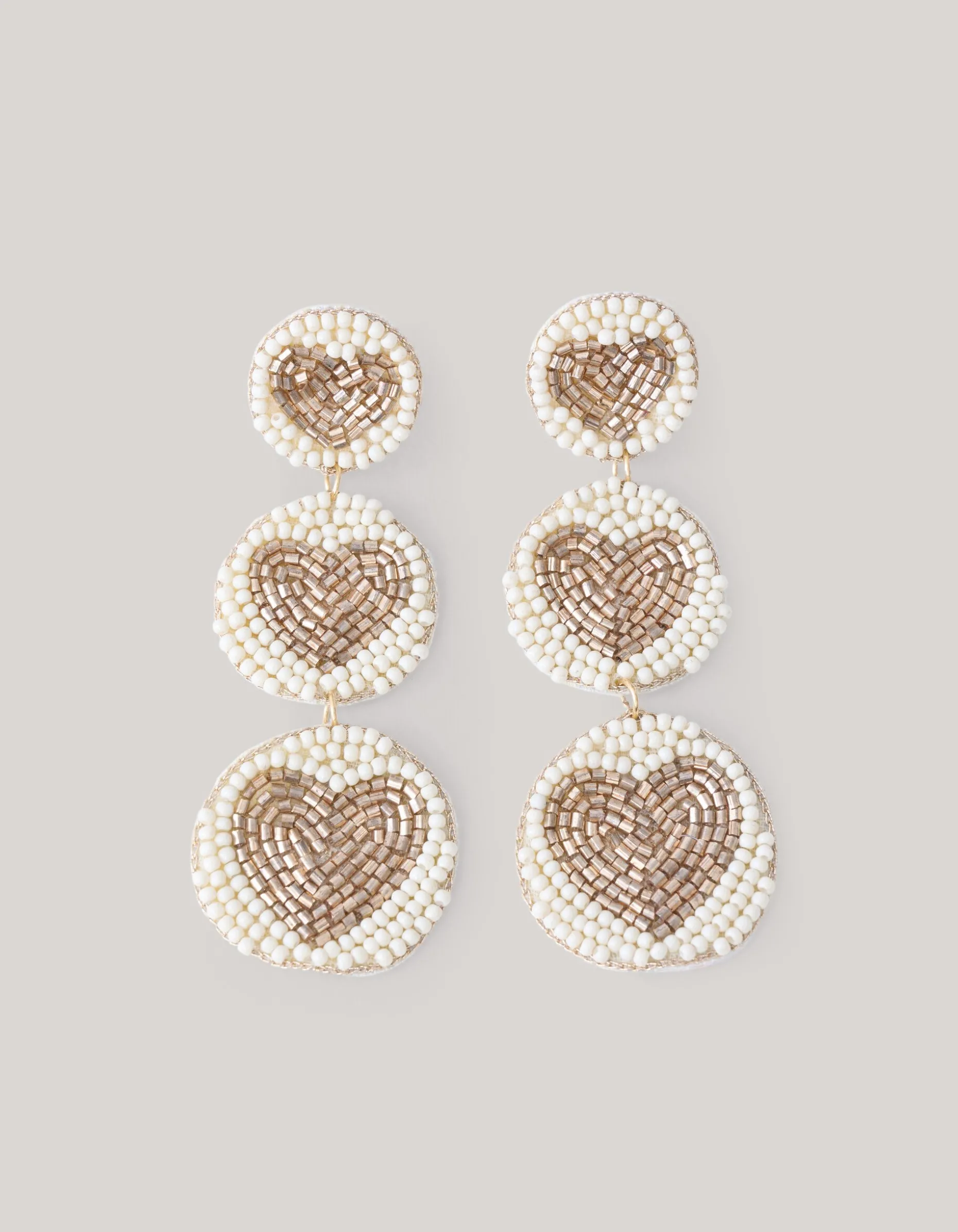 Triple Heart Oorbellen Goud