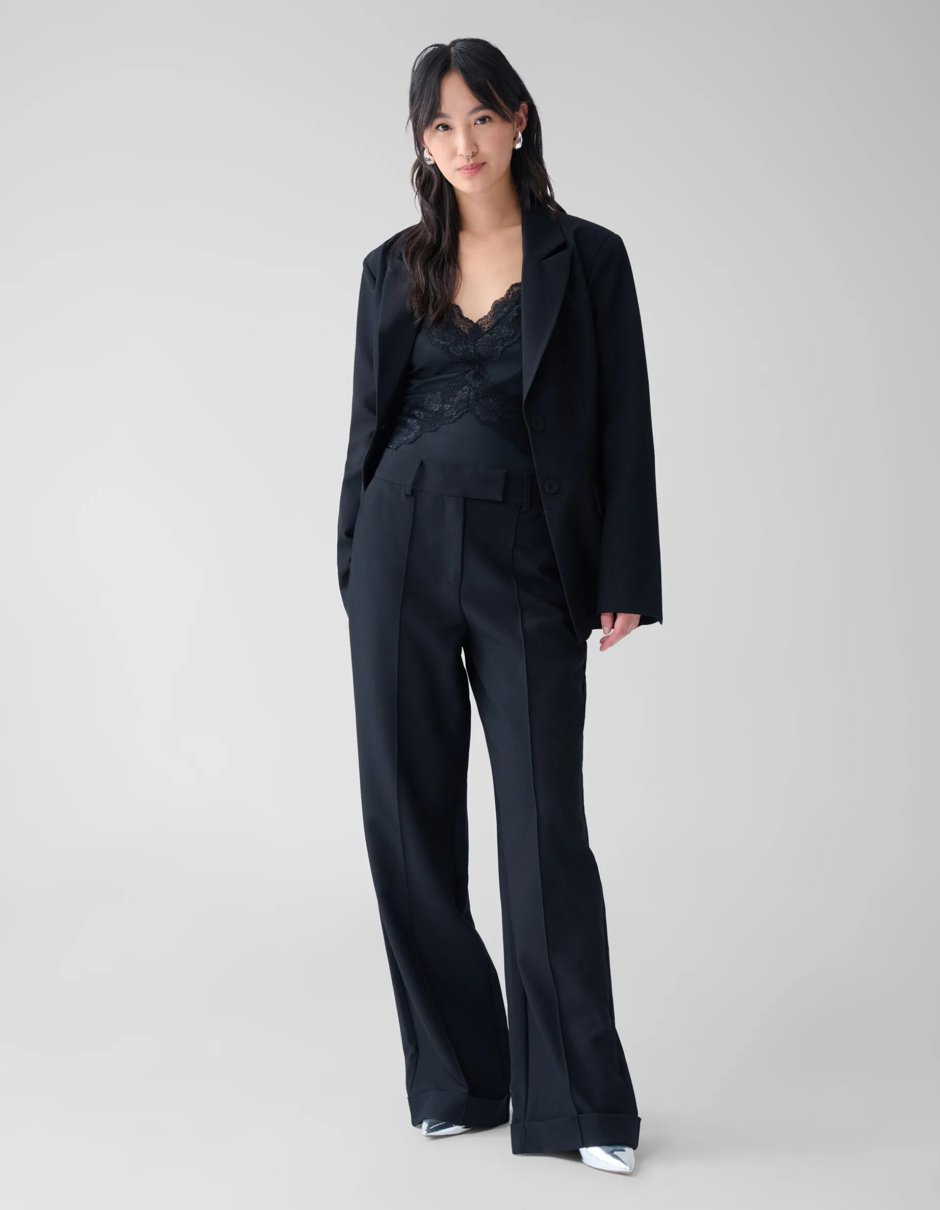 Turnup Pantalon Zwart By Fred