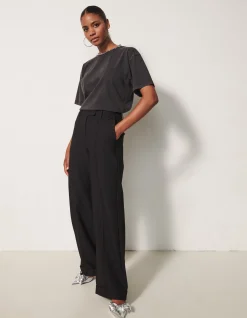 Turnup Pantalon Zwart By Fred