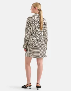 Twisted Buckle Jurk Gebroken Wit