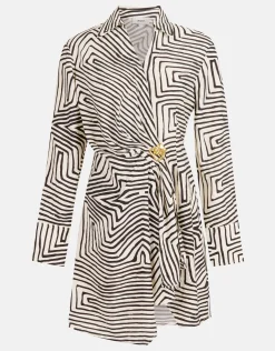 Twisted Buckle Jurk Gebroken Wit