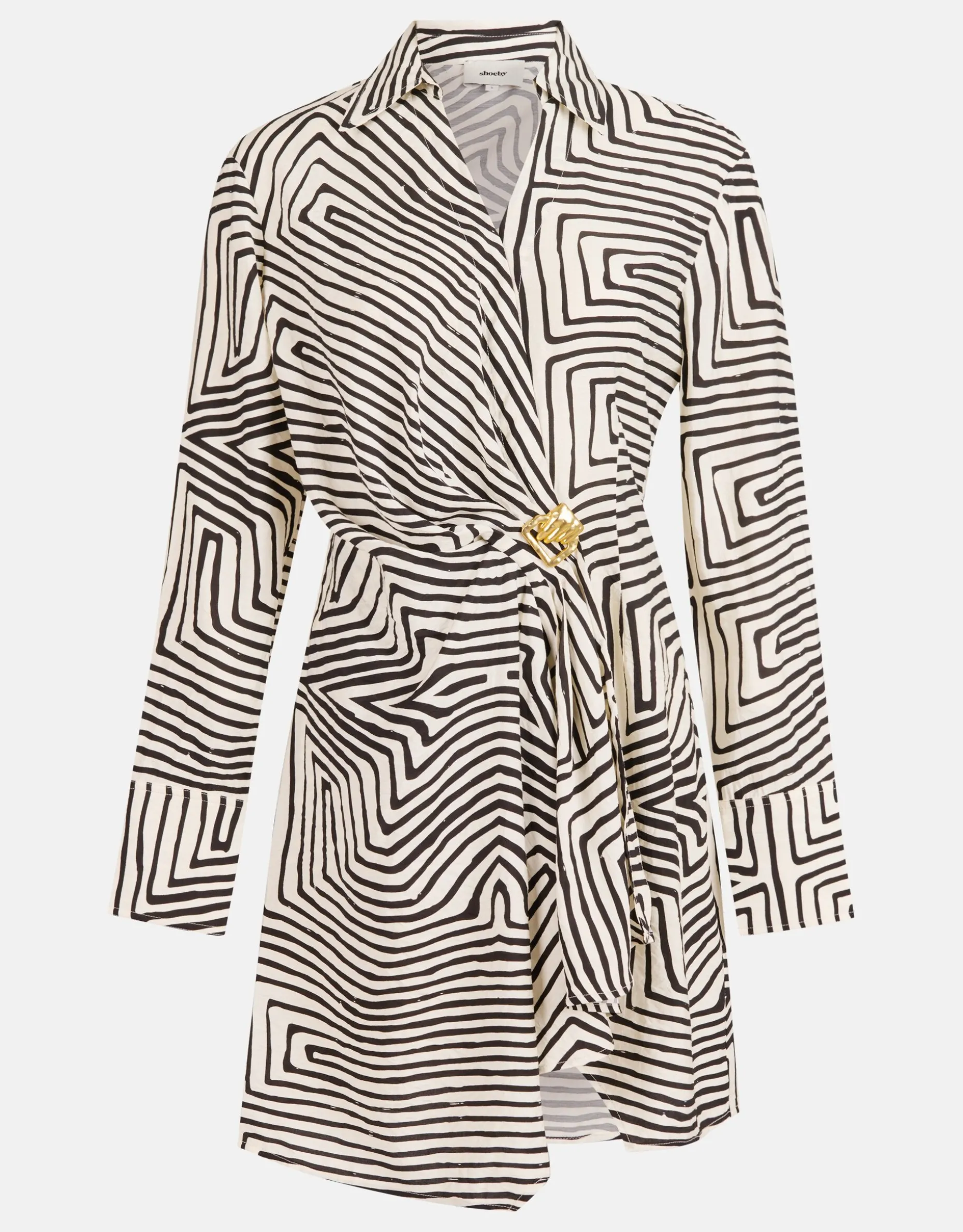 Twisted Buckle Jurk Gebroken Wit