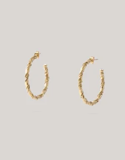 Twisted Hoop Oorbellen Goud