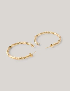 Twisted Hoop Oorbellen Goud