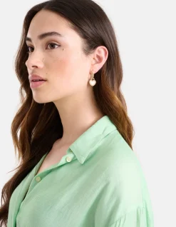 Two Colored Heart Oorbellen Goud