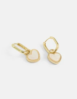 Two Colored Heart Oorbellen Goud