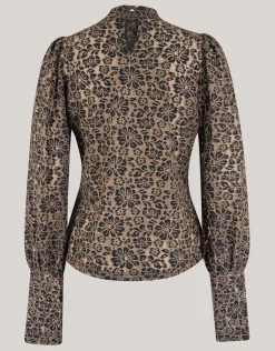 Two Tone Kanten Top Bruin