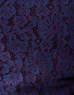 Two Tone Kanten Top Donkerpaars