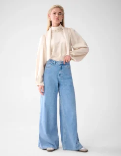 Ultra Wide Leg Fit Jeans Blauw By Lonneke